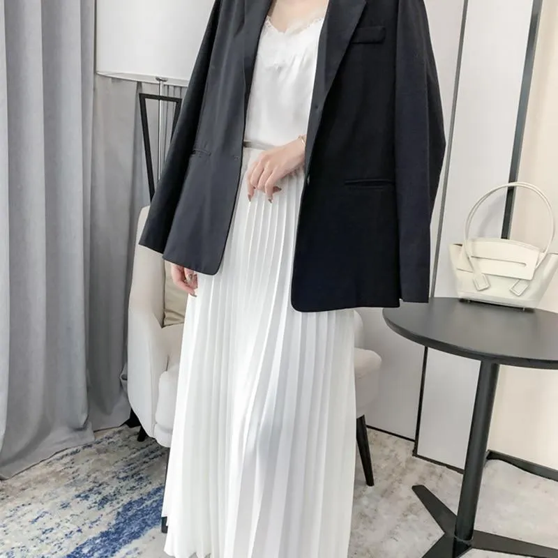 'Constance' Long Pleated Skirt