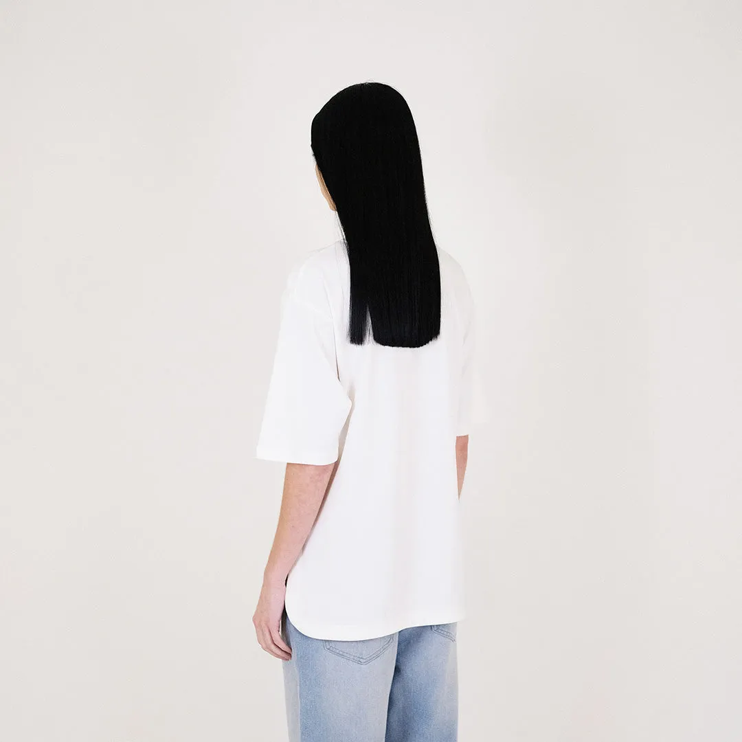 Women Essential Oversized Top - Off White - SW2401067A